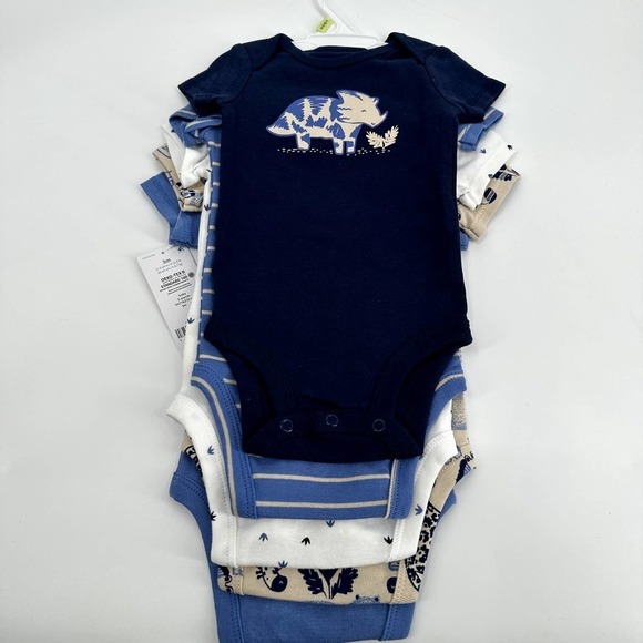CARTER'S Set of 5 Animal Onesie Bodysuits 3 Months NEW - Picture 7 of 7